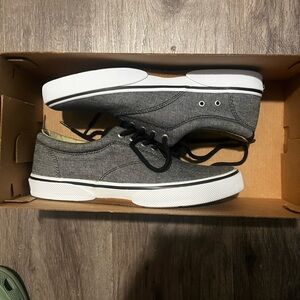 Sperry Gray Canvas Sneakers
